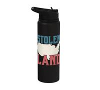 Stolen Land Indigenous People Native American Stainless Steel Insulated Water Bottle