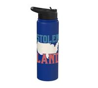 Stolen Land Indigenous People Native American Stainless Steel Insulated Water Bottle