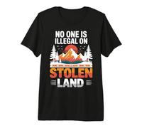 Stolen Land Vintage Mountain Sunset Native Style Premium T-Shirt