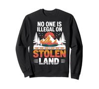Stolen Land Vintage Mountain Sunset Native Style Sweatshirt