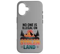 Stolen Land Vintage Sunset Mountain Indigenous Nature Case for iPhone 16