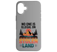 Stolen Land Vintage Sunset Mountain Indigenous Nature Case for iPhone 16 Plus