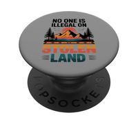 Stolen Land Vintage Sunset Mountain Indigenous Nature PopSockets Adhesive PopGrip