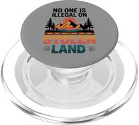 Stolen Land Vintage Sunset Mountain Indigenous Nature PopSockets PopGrip for MagSafe
