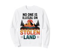 Stolen Land Vintage Sunset Mountain Indigenous Nature Sweatshirt