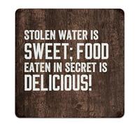 Stolen Water Is Sweet Metal Signs Outdoor 12x12 Inch Personalized Lounge Terrace Dining Room Man Cave Decor Aluminum Tin Signs Wall Art Plaques for Entryway