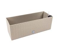 Stolmet Rattan-Style Planters Rato Collection - Square, Rectangular, with or without Legs & Irrigation System - Mocha - Single or Set of 2 (Trough L800 x W330 x H320mm)