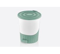 Stolmet Waste Bin 14L - Grey, Pastel Green, Pedal-Operated Trash Bin with Removable Inner Bucket for Kitchen & Bathroom (Pastel Green)