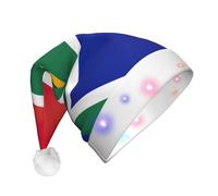 StOlmx Santa Hat Christmas Hat Xmas New Year Festive Holiday Party Thicken Classic Fur Santa Claus Hat South Africa flag