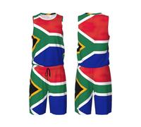 StOlmx South Africa Flag Custom Men Youth Basketball Jersey Uniform With Pockets Sportswear Uniform Printed