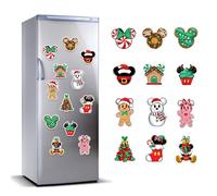 Stology 12 PCS Christmas Refrigerator Magnets Decoration, Xmas Gingerbread Man Dessert Fridge Car Garage Door Magnetic Stickers, Winter Waterproof Dishwasher Decals Home Kitchen Decor