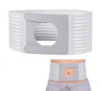 Stoma Abdominal Binder Support Belt Breathable Ostomy Waistband with U-Shaped Pad for Colostomy Ileostomy Hernia Support for Men Women Skin Friendly 13cm Width(XL)