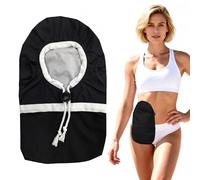 Stoma Bag Covers,Washable Ostomy Bag Covers,Reusable Waterproof Colostomy Bag Covers with Odor Control,Waterproof Ostomy Bag Shower Cover,Universal Fit for Ileostomy/Urostomy (Black)