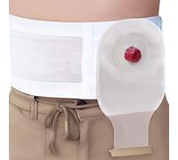 Stoma Belt Unisex, Ostomy Support Belt Adjustment, Comfortable Abdominal Hernia Support, Interchangeable Center Ring to Prevents Hernias and Protects Surgical Incisions(L)
