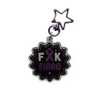 Stoma Styles F*ck Fibro Keyring - Funny Fibromyalgia Awareness Gift | Glitter Acrylic Fibromyalgia Keychain | Spoonie Gift for Chronic Pain Warriors