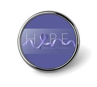 Stomach Cancer Awareness Periwinkle Circular Button Badges for Backpacks Brooches