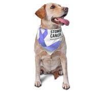 Stomach Cancer Awareness Periwinkle Ribbon Dog Bandanas Triangle Bibs Pet Scarf For Small Medium Large Dogs And Cat