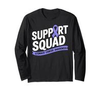 Stomach Cancer Awareness Support Squad Periwinkle Ribbon Long Sleeve T-Shirt