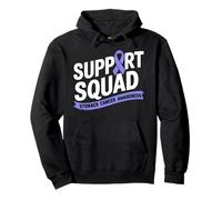 Stomach Cancer Awareness Support Squad Periwinkle Ribbon Pullover Hoodie