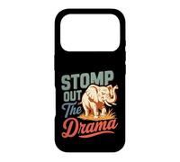 Stomp Out The Drama Elephant Saying Design Case for iPhone 17 Pro