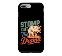 Stomp Out The Drama Elephant Saying Design Case for iPhone 7 Plus/8 Plus