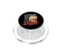 Stomp Out The Drama Elephant Saying Design PopSockets PopGrip for MagSafe