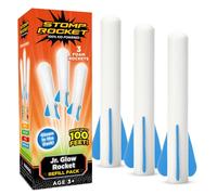 Stomp Rocket The Original Jr. Glow Rocket Refill Pack, 3 Rockets - Outdoor Rocket Toy Gift for Boys and Girls- Ages 3 Years and Up