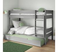 Stompa Compact Detachable Bunk Bed Frame With Open Trundle - Grey