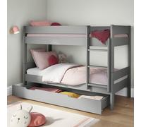 Stompa Compact Single Detachable Bunk Bed With Trundle Drawer - Grey