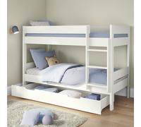 Stompa Compact Single Detachable Bunk Bed With Trundle Drawer - White