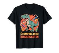 Stomping Into Kindergarten Dinosaur T Rex Back to School T-Shirt
