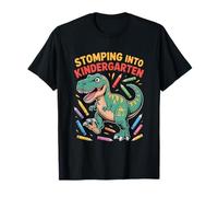 Stomping Into Kindergarten Dinosaur T Rex Back to School T-Shirt