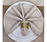 Stone 19" x19" (48cm) Fabric NAPKIN (Polyester, not cotton) PACK OF 4