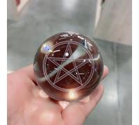 Stone 6cm Engraved Miniature Angel Crystal Ball Craft Sphere Glass Home Decoration Ornament for Housewarming GIF(Army Green,3pcs)