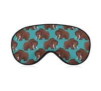 Stone Age Mammoth Sleep Mask Soft Blindfold Portable Eye Mask with Adjustable Strap for Men Women