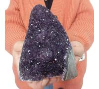 Stone Amethyst Cluster Quartz Crystal Home Stone(Size:310-400g)