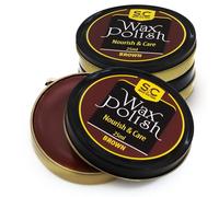 Stone and Clark Premium Black Shoe Polish Kit - Shine and Protect Leather Shoes and Boots - Leather Wax Boot Polish for Brilliant Gloss - 16 Grams (Pack - 3) (Brown)