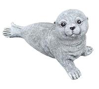 Stone and Style Large Frost-Proof Weatherproof Cast Stone Seal Figurine