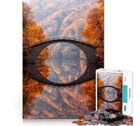 Stone Arch Bridge Reflection 1000 Piece Jigsaw Puzzles for Adults Teenagers Memory Upgrade Light Relax Sharp Cut Lovely Gift 50x75cm