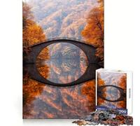Stone Arch Bridge Reflection Jigsaw 1000 Pieces for Teenagers Logic Boost Toy Calming Play Premium Edge Art Collectible 38x52cm