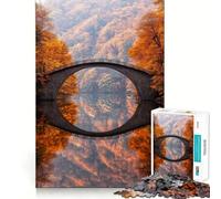 Stone Arch Bridge Reflection Jigsaw 1000 Pieces for Teenagers Logic Boost Toy Calming Play Premium Edge Art Collectible 38x52cm
