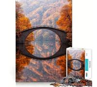 Stone Arch Bridge Reflection Jigsaw Puzzles for Teenagers 1000 Mind Exercise Toy Home Activity Precision Cut Wall Art Decor 38x26cm