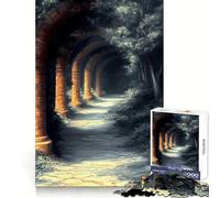 Stone Archway Path Japanese Landscape Jigsaw 1000 Pieces for Teenagers Logic Boost Toy Calming Play Premium Edge Art Collectible 38x26cm