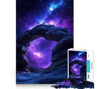 Stone Archway Under Starry Night Sky 1000 Piece Jigsaw Puzzles for Teenagers Jigsaw Solid Logic Toy Calm Fun Precision Cut Santa Wish Item 38x52cm
