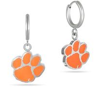 Stone Armory Earrings for Clemson University Jewelry Gifts for Women, Graduation - Stainless Steel Skin-Friendly Clemson Tigers Earrings Tiger Paw Hoops