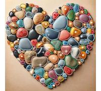 Stone Art Partial Special Shaped Diamond Art Painting Kits for Adults Beginners, Crystal Rhinestone Gem Diamond Art Craft Kit Perfect for Home Wall Decor 11.81x11.81inch