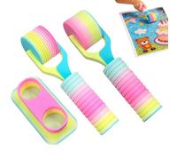 Stone Art Roller Tool, Long-Handled Design, 2 Pieces, Rhinestone Roller, Crafting Tools for Artists, Smooth Press, for Home School and Studio