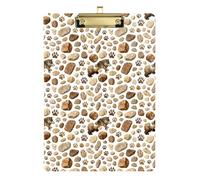 Stone Background Paw Print & Cat 9x12 clipboard Hard Board for Coaches Medical Classroom Size 9 x 12