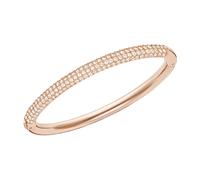 Swarovski womens Swarovski Stone bangle, White, Rose gold-tone plated, Stone Bracelet, Crystals,Rose gold-tone PVD / White, Medium