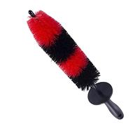 Stone Banks Alloy Wheel Brush, 17 Inch Car Wheel Cleaning Brush, Soft Polypropylene Bristles, Red, CLEANING BRUSH, Knuckle Guard, Super Long Handle